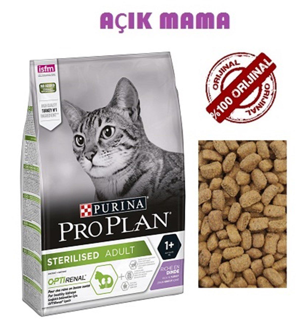 ProPlan Hindili Kısır Kedi Maması 1 Kg Paketten Bölme