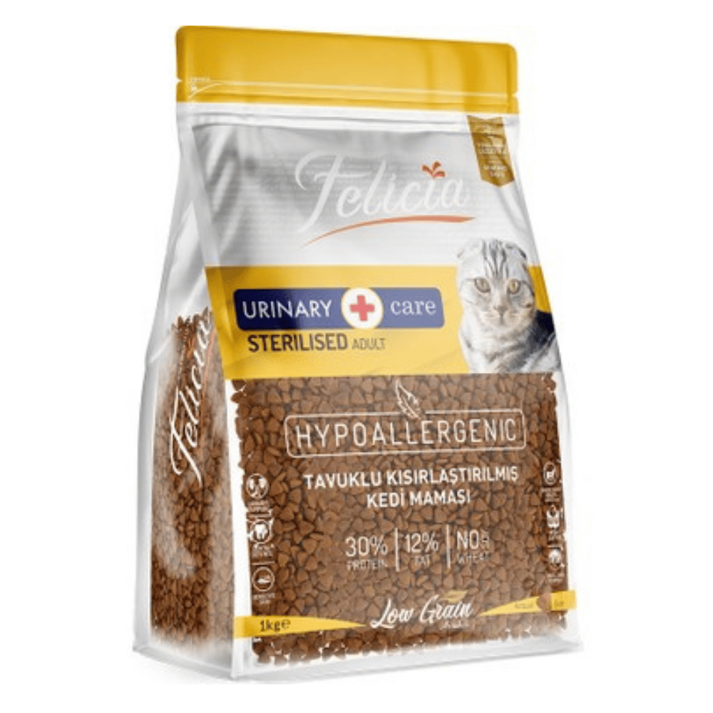 Felicia Kolajenli Tavuklu Az Tahıllı Kısırlaştırılmış HypoAllergenic Kedi Maması 1 Kg