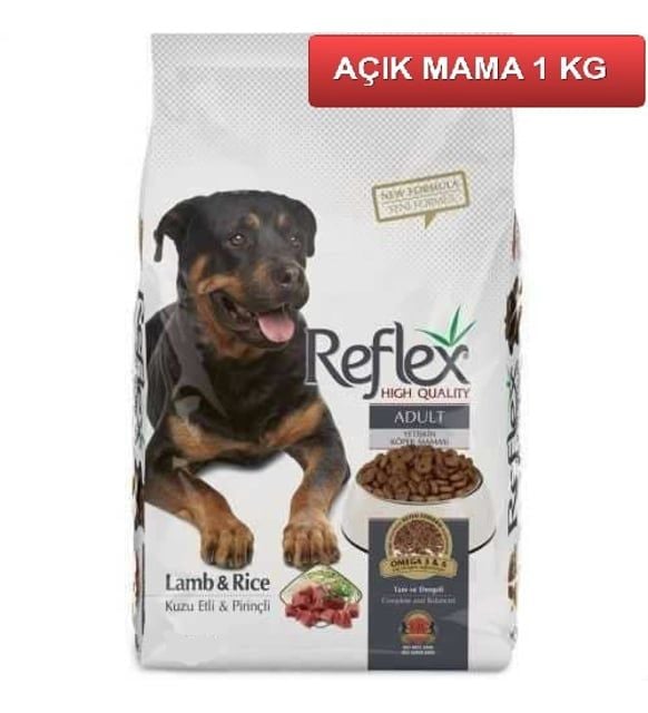 Reflex Kuzu Etli Yetişkin Köpek Maması 1kg Paketten Bölme