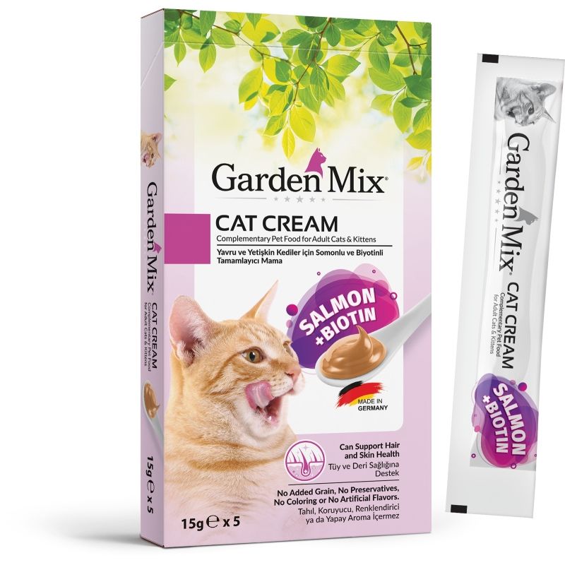 GardenMix Cat Cream Somon + Biotin 5x15gr.