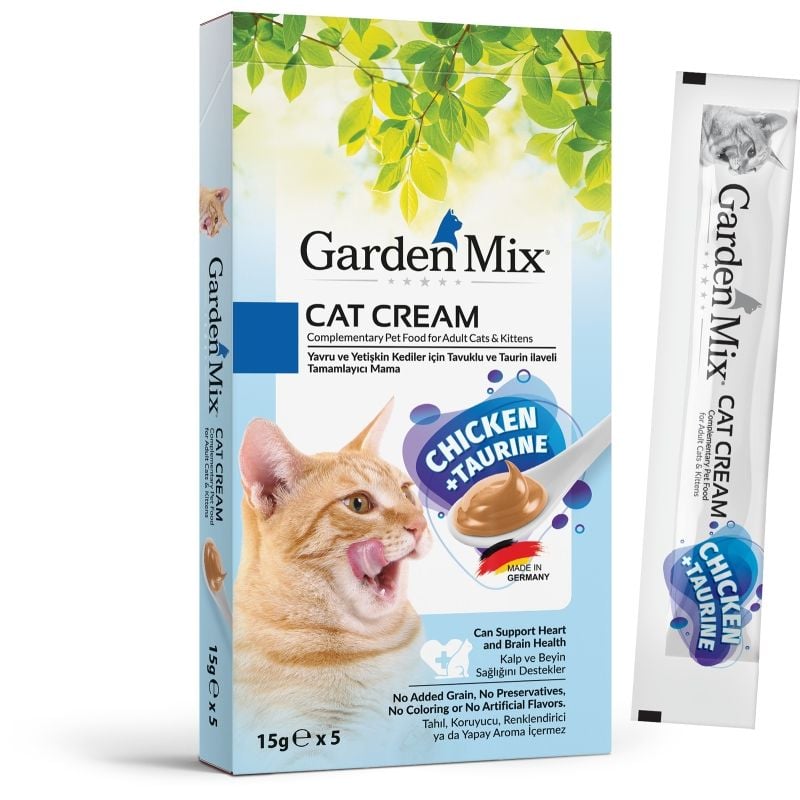 GardenMix Cat Cream Tavuklu + Taurin 5x15gr.
