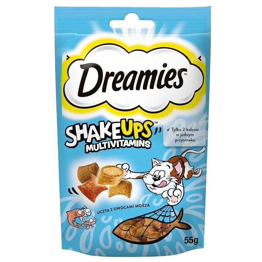 Dreamies ShakeUps Multivitaminli Deniz Ürünleri Kedi Ödül Maması 55 Gr