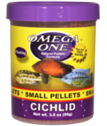Omega One Cichlid Small Pellets 100gr Açık