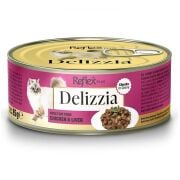 Reflex Plus Delizzia Tavuklu Ciğerli Parça Etli Kedi Konservesi 85 Gr