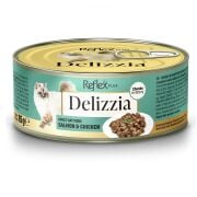 Reflex Plus Delizzia Somon ve Tavuklu Parça Etli Kedi Konservesi 85 Gr