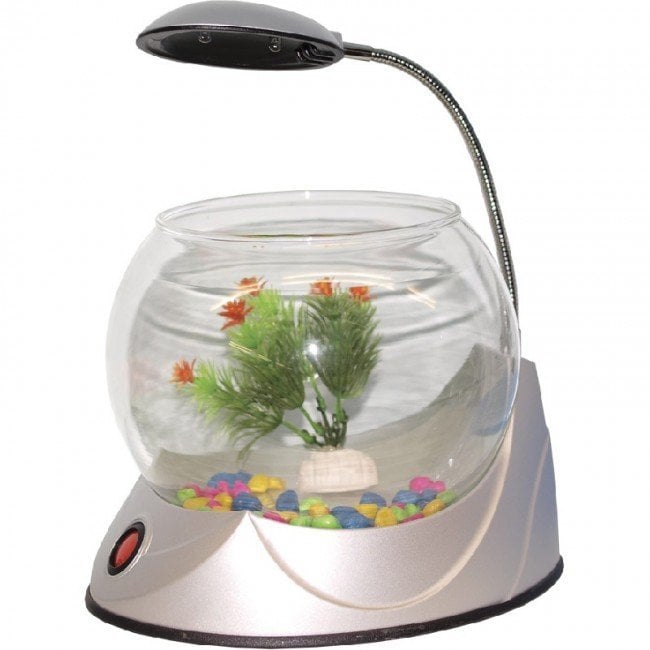 Hailea V02 Mini Akvaryum 1,8Lt Gümüş