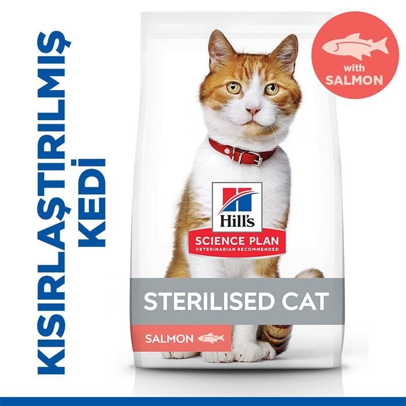 Hills Sterilised Kısırlaştırılmış Somonlu Kedi Maması 10Kg
